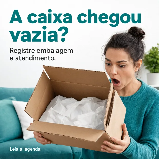 Post: a caixa chegou vazia