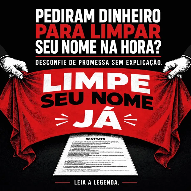 Post: pediram dinheiro para limpar seu nome na hora